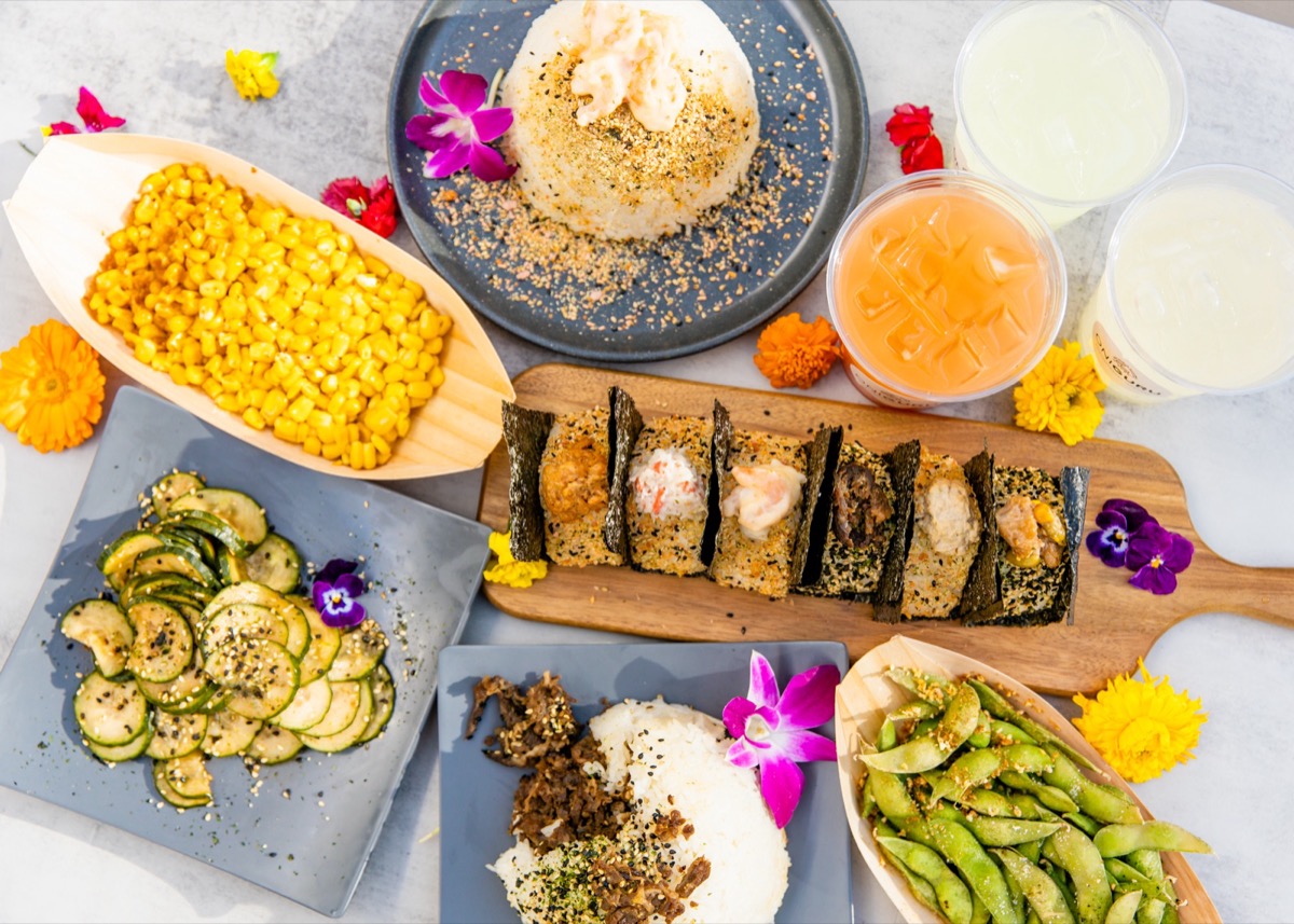 OniGuru onigiri assortment with salmon, tuna mayo and umeboshi