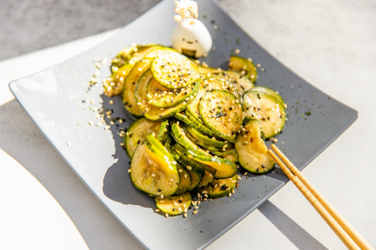 OniGuru cucumber sunomono side dish
